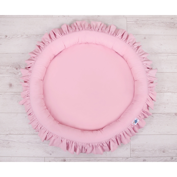 Tapis Nid Cocon avec Froufrou pour Bébé Rose