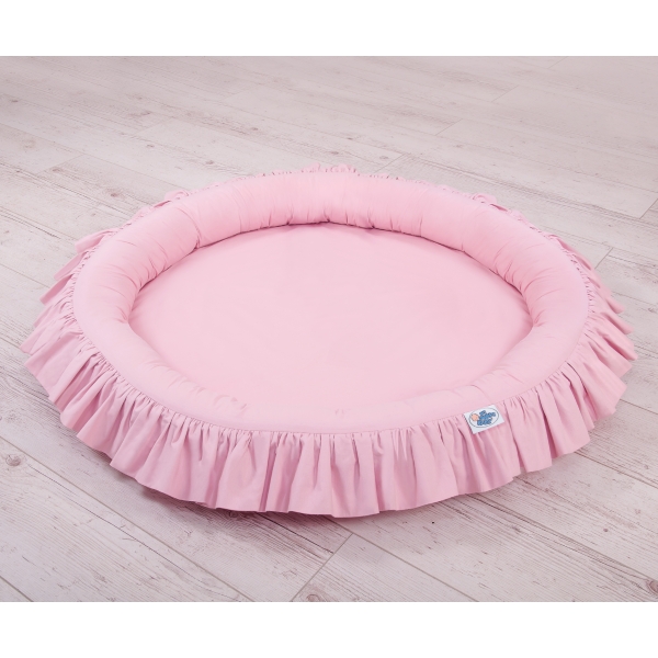 Tapis Nid Cocon avec Froufrou pour Bébé Rose
