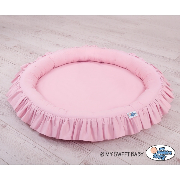 Tapis Nid Cocon avec Froufrou pour Bébé Rose