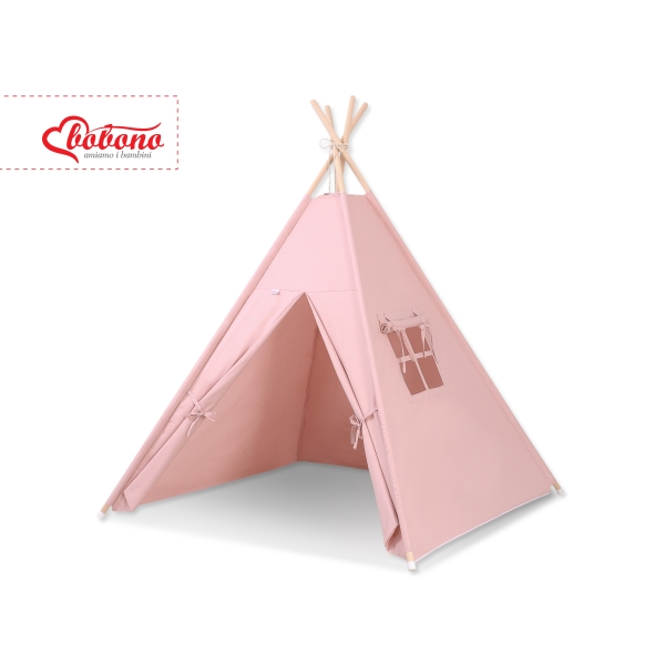 Tente de Tipi + Plumes Décoratives Rose Poussiéreux