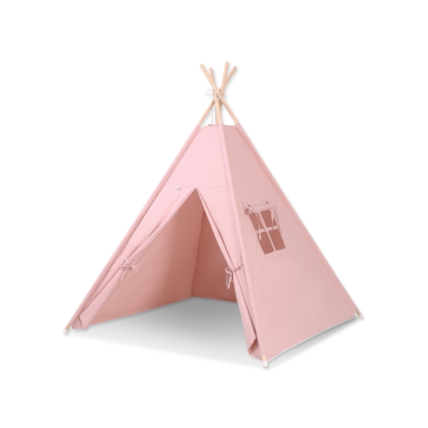 Tente de Tipi + Plumes Décoratives Rose Poussiéreux