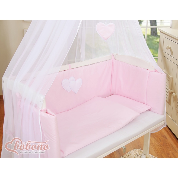 Textile Complete pour Lit de Cododo Rose Cœurs
