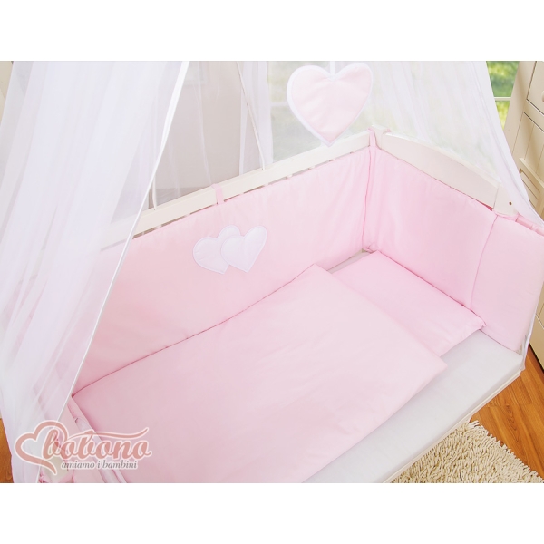 Textile Complete pour Lit de Cododo Rose Cœurs