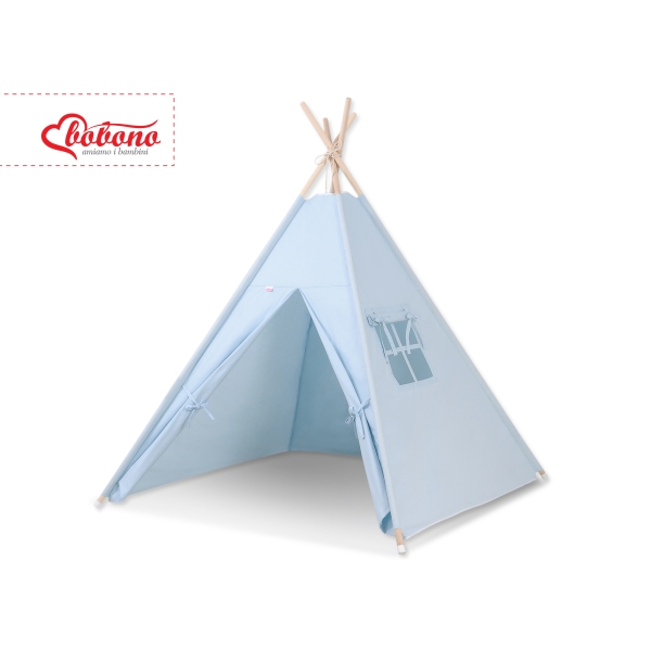 Tipi pour Enfant avec Plumes Décoratives Bleu