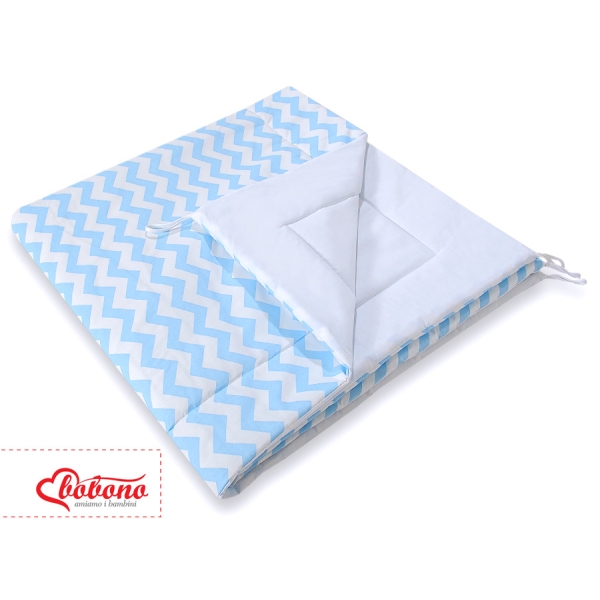 Tipi pour Enfant avec Plumes Décoratives Bleu Chevron