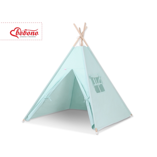 Tipi pour Enfant avec Plumes Décoratives Menthe