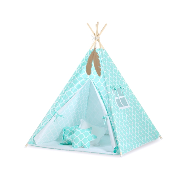 Tipi pour Enfant avec Plumes Décoratives Menthe Maroc