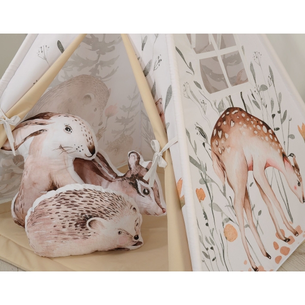 Tipi pour Enfant avec Coussins - Forest Tales
