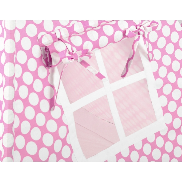 Tipi pour Enfant avec Tapis de Sol et Plumes Décoratives Rose