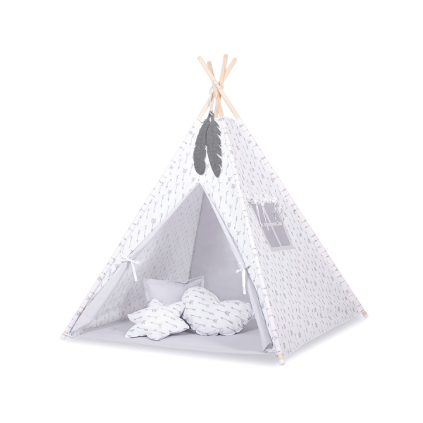 Tipi pour Enfant + Plumes Décoratives Flèches