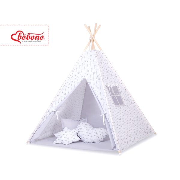 Tipi pour Enfant + Plumes Décoratives Flèches