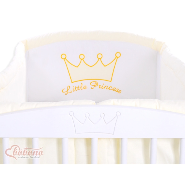 Tour de Lit Bébé Complet XXL Crème Prince / Princess