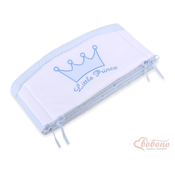 Tour de Lit Bébé Complet XXL pour Garçon Bleu Prince / Princess