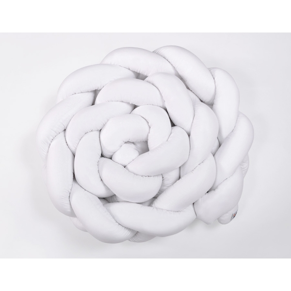 Tour de Lit Bébé Tressé 360cm Anti-chocs Blanc