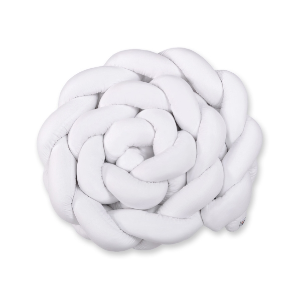 Tour de Lit Bébé Tressé 360cm Anti-chocs Blanc