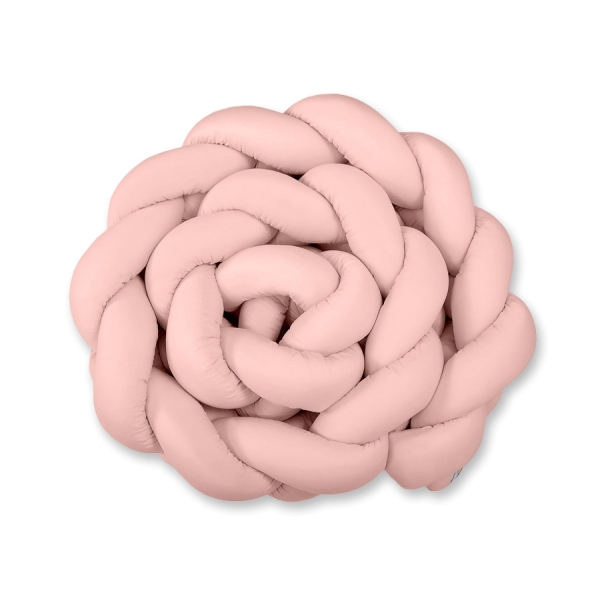 Tour de Lit Bébé Tressé 360cm Anti-chocs Rose Poussiéreux