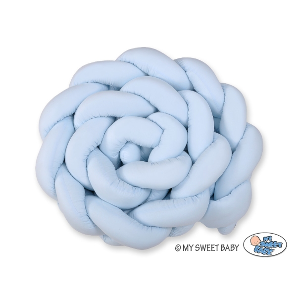 Tour de Lit Bébé Tressé Extra épais 3,6m Bleu pour Garçon