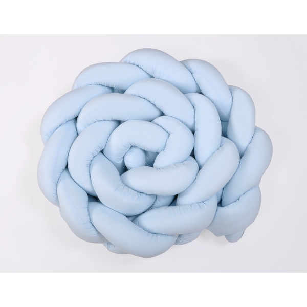Tour de Lit Bébé Tressé Extra épais 3,6m Bleu pour Garçon