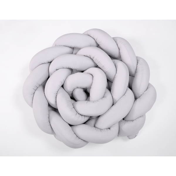 Tour de Lit Bébé Tressé Extra épais 3,6m Gris