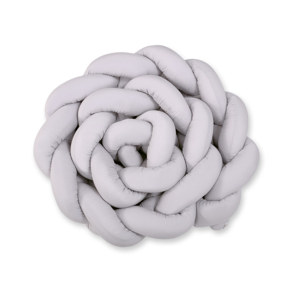 Tour de Lit Bébé Tressé Extra épais 3,6m Gris
