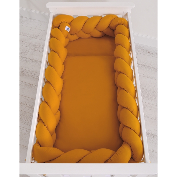 Tour de Lit Bébé Tressé Extra épais 3,6m Miel