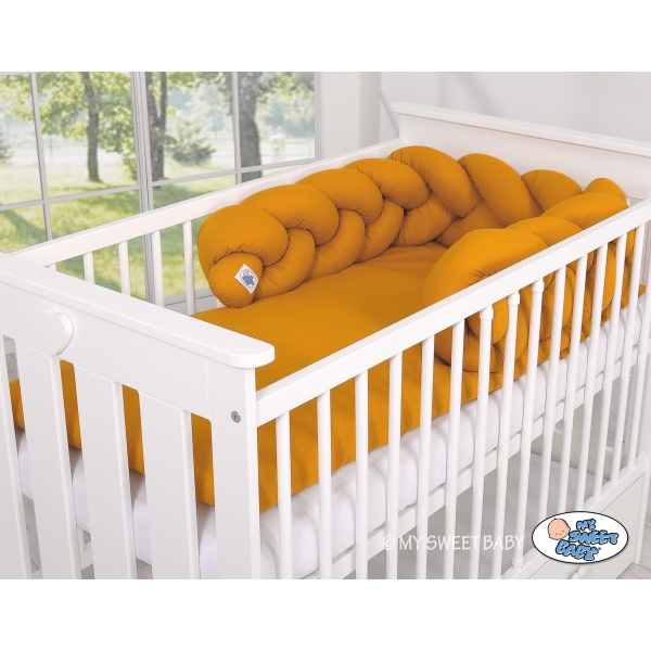 Tour de Lit Bébé Tressé Extra épais 3,6m Miel