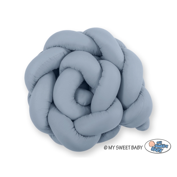 Tour de Lit Bébé Tressé Fille et Garçon Bleu Pastel