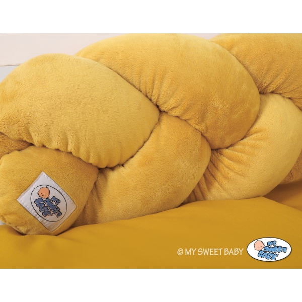 Tour de Lit Bébé Tressé  OEKO-TEX Jaune