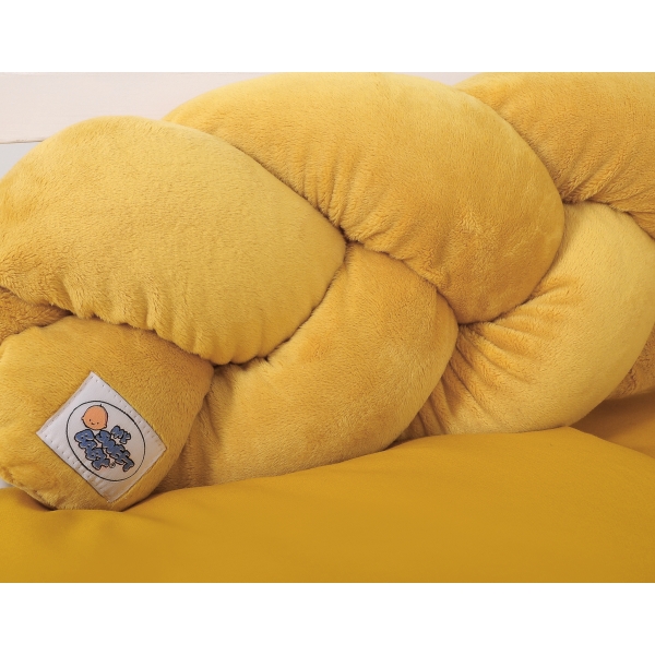 Tour de Lit Bébé Tressé  OEKO-TEX Jaune