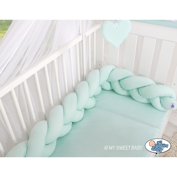 Tour de Lit Bébé Tressé  OEKO-TEX Menthe