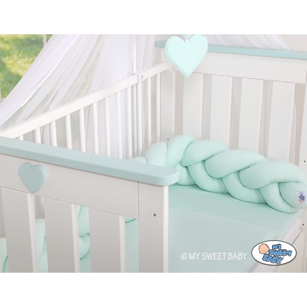 Tour de Lit Bébé Tressé  OEKO-TEX Menthe