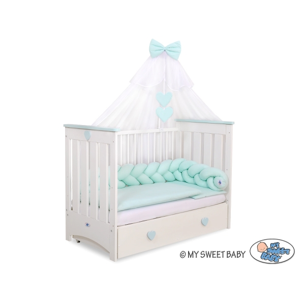 Tour de Lit Bébé Tressé  OEKO-TEX Menthe