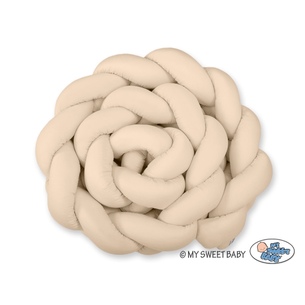Tour de Lit Bébé Tressé XXL Beige