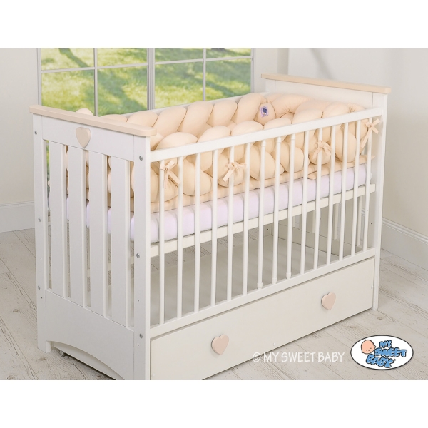 Tour de Lit Bébé Tressé XXL Beige