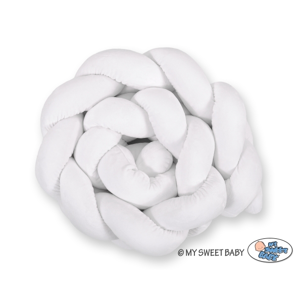 Tour de Lit pour Bébé à Nœuds 180 cm  Blanc