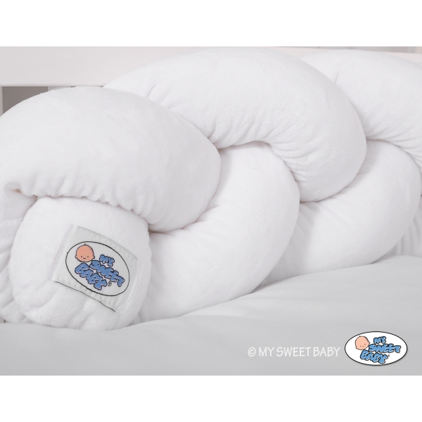 Tour de Lit pour Bébé à Nœuds 180 cm  Blanc