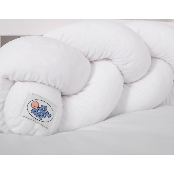 Tour de Lit pour Bébé à Nœuds 180 cm  Blanc