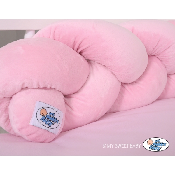 Tour de Lit pour Bébé à Nœuds 180 cm  Rose pour Fille