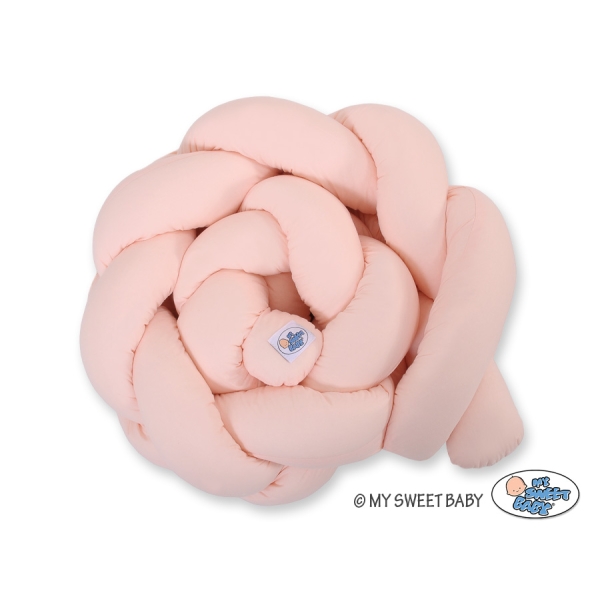 Tour de Lit Tressé 1,8m Rose Poudré