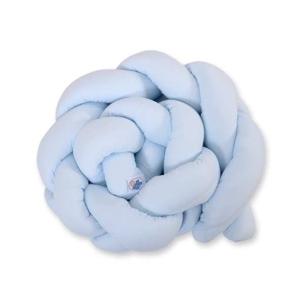 Tour de Lit Tressé 180 cm Bleu pour Garçon