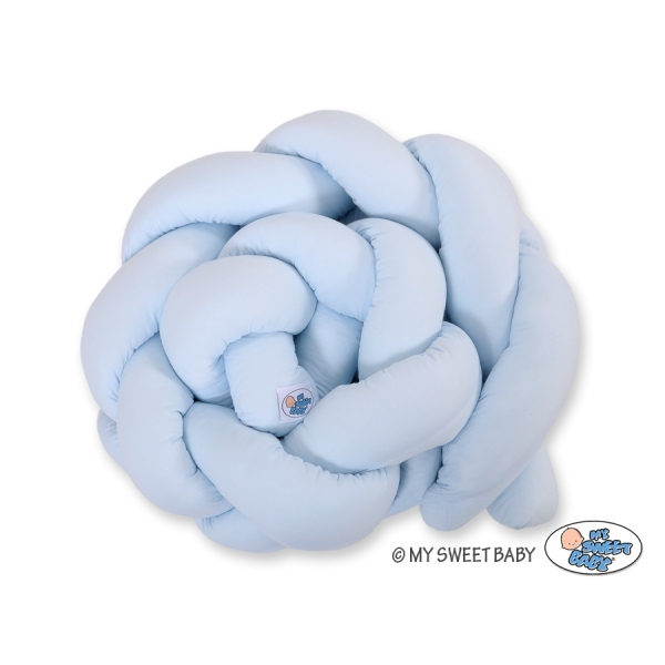 Tour de Lit Tressé 180 cm Bleu pour Garçon