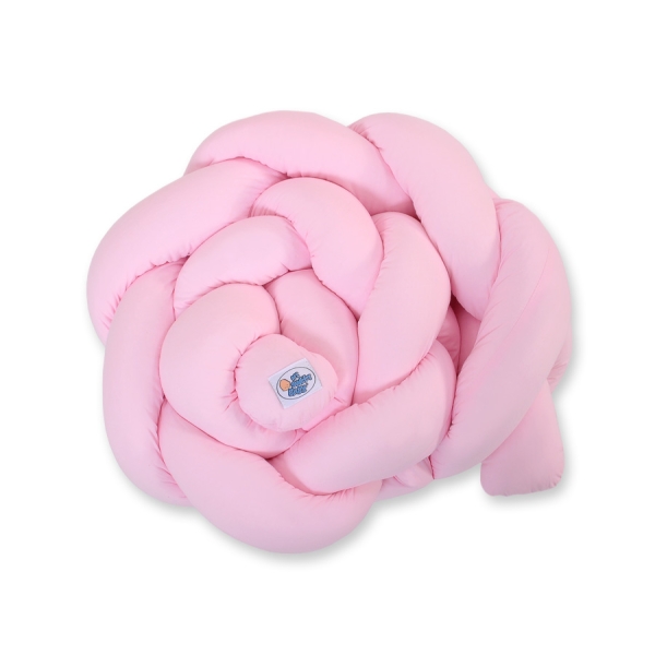 Tour de Lit Tressé 180 cm Rose Rose