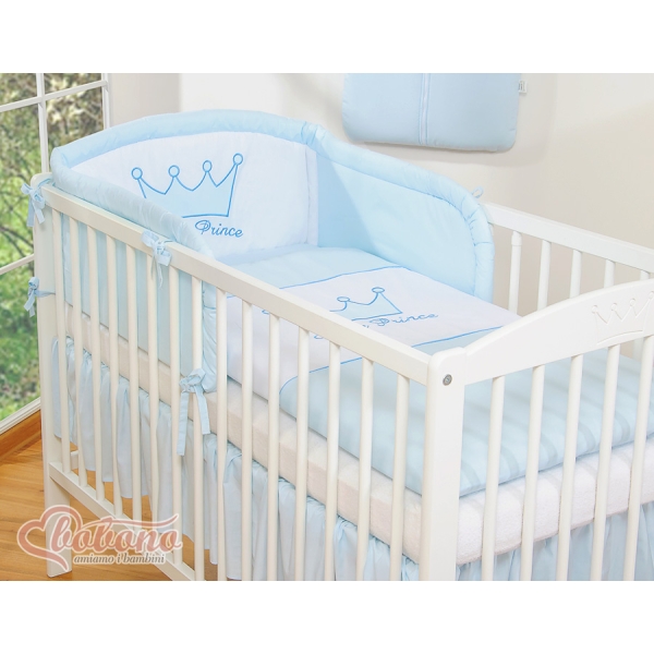 Tour de Lit Universel pour Lit de Bébé Bleu Prince / Princess