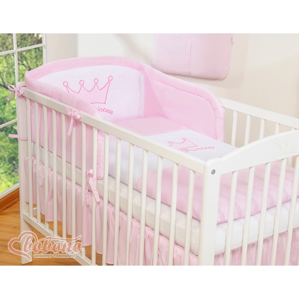 Tour de Lit Universel pour Lit de Bébé Rose Prince / Princess