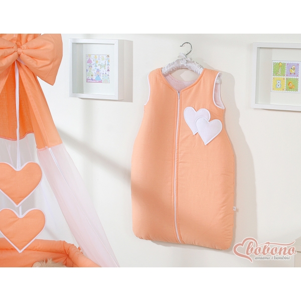 Turbulette Bébé  Orange Cœurs