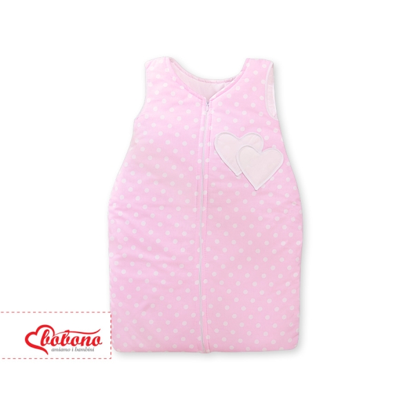 Turbulette Bébé  Rose à Pois Cœurs