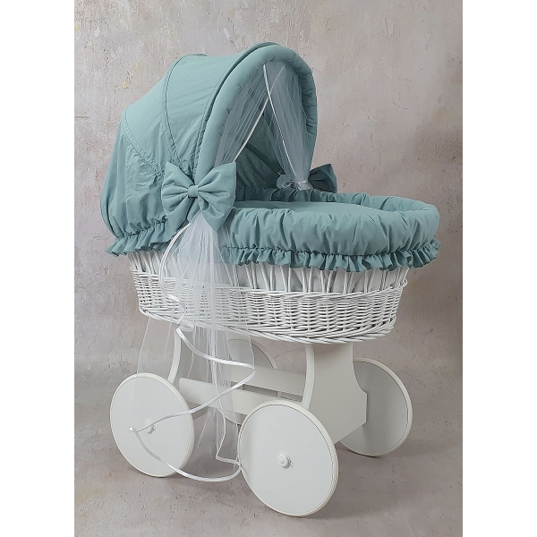 Habillage doux berceau en osier bébé coton OEKO-TEX Khaki