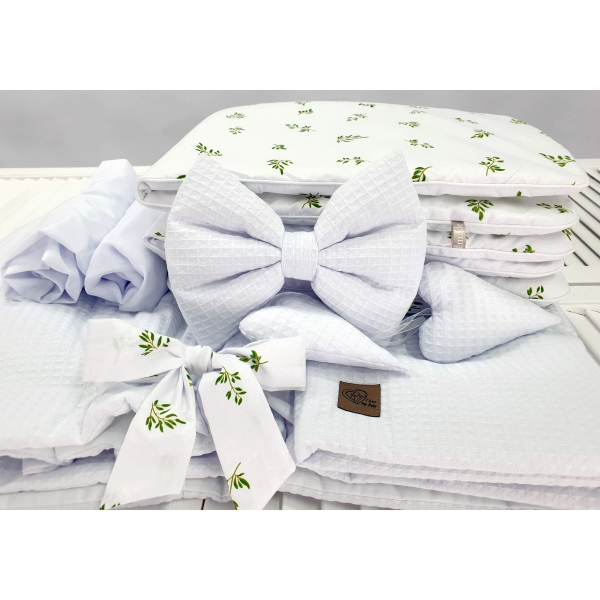 Habillage gaufré pour berceau bébé en osier