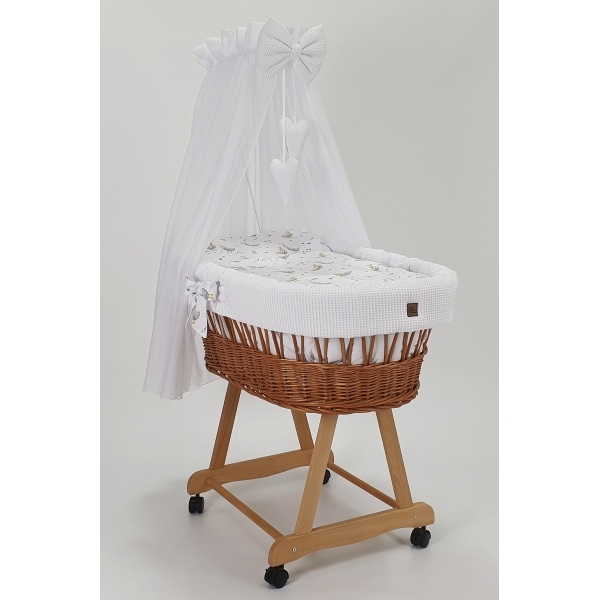 Habillage Tissus de Couffin nid d’abeille Waffle grande taille