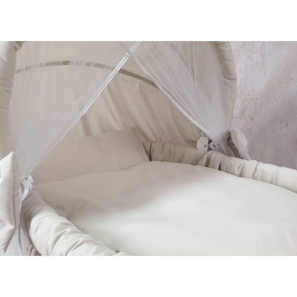 Habillage XXL berceau en osier Beige